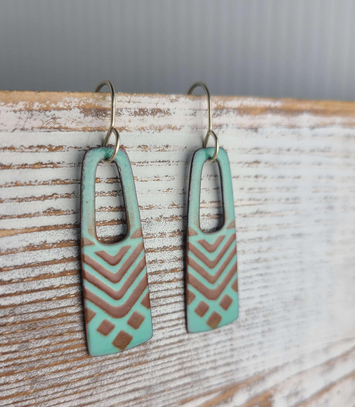 Teal and brown